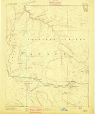 Chino Arizona Historical topographic map, 1:250000 scale, 1 X 1 Degree, Year 1891