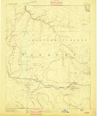 Chino Arizona Historical topographic map, 1:250000 scale, 1 X 1 Degree, Year 1891