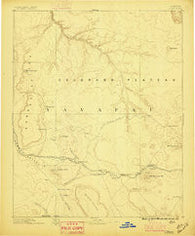 Chino Arizona Historical topographic map, 1:250000 scale, 1 X 1 Degree, Year 1886