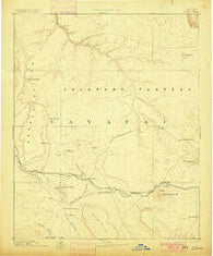 Chino Arizona Historical topographic map, 1:250000 scale, 1 X 1 Degree, Year 1891