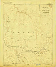 Chino Arizona Historical topographic map, 1:250000 scale, 1 X 1 Degree, Year 1891