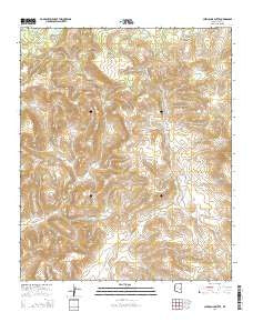 Chiricahua Butte Arizona Current topographic map, 1:24000 scale, 7.5 X 7.5 Minute, Year 2014