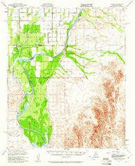 Cibola Arizona Historical topographic map, 1:62500 scale, 15 X 15 Minute, Year 1951