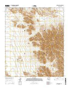 Cimarron Peak Arizona Current topographic map, 1:24000 scale, 7.5 X 7.5 Minute, Year 2014