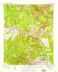 Clarkdale Arizona Historical topographic map, 1:62500 scale, 15 X 15 Minute, Year 1944