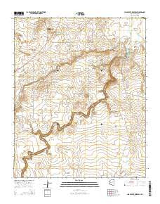 Clear Creek Reservoir Arizona Current topographic map, 1:24000 scale, 7.5 X 7.5 Minute, Year 2014