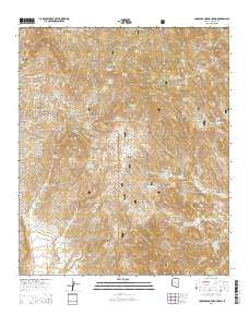 Cobre Grande Mountain Arizona Current topographic map, 1:24000 scale, 7.5 X 7.5 Minute, Year 2014