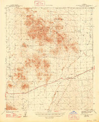 Cocoraque Butte Arizona Historical topographic map, 1:62500 scale, 15 X 15 Minute, Year 1943