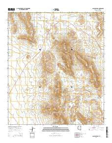 College Peaks Arizona Current topographic map, 1:24000 scale, 7.5 X 7.5 Minute, Year 2014