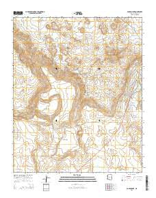 Concho Lake Arizona Current topographic map, 1:24000 scale, 7.5 X 7.5 Minute, Year 2014