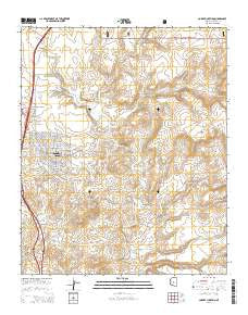 Cordes Junction Arizona Current topographic map, 1:24000 scale, 7.5 X 7.5 Minute, Year 2014