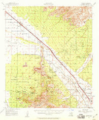 Cortaro Arizona Historical topographic map, 1:62500 scale, 15 X 15 Minute, Year 1957