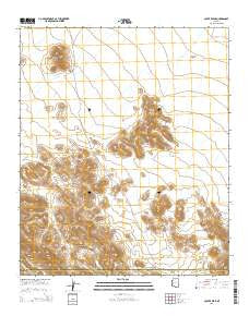 Coyote Peak Arizona Current topographic map, 1:24000 scale, 7.5 X 7.5 Minute, Year 2014