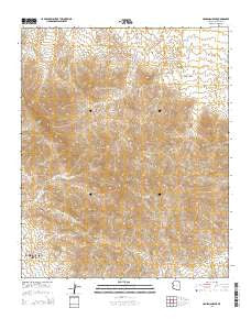 Crossman Peak Arizona Current topographic map, 1:24000 scale, 7.5 X 7.5 Minute, Year 2014