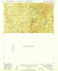 Crown King Arizona Historical topographic map, 1:62500 scale, 15 X 15 Minute, Year 1950