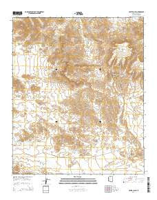 Crystal Hill Arizona Current topographic map, 1:24000 scale, 7.5 X 7.5 Minute, Year 2014