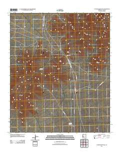 Cunningham Pass Arizona Historical topographic map, 1:24000 scale, 7.5 X 7.5 Minute, Year 2011