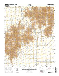Cunningham Pass Arizona Current topographic map, 1:24000 scale, 7.5 X 7.5 Minute, Year 2014