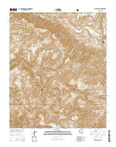 Cypress Butte Arizona Current topographic map, 1:24000 scale, 7.5 X 7.5 Minute, Year 2014