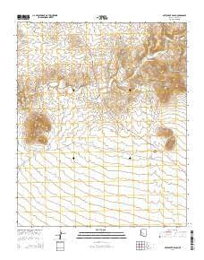 Date Creek Ranch Arizona Current topographic map, 1:24000 scale, 7.5 X 7.5 Minute, Year 2014