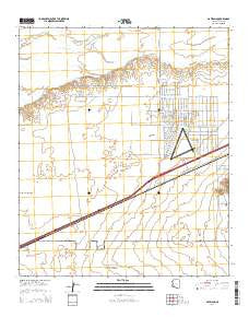 Dateland Arizona Current topographic map, 1:24000 scale, 7.5 X 7.5 Minute, Year 2014