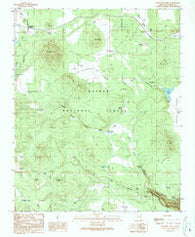 Davenport Hill Arizona Historical topographic map, 1:24000 scale, 7.5 X 7.5 Minute, Year 1989