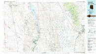 Davis Dam Arizona Historical topographic map, 1:100000 scale, 30 X 60 Minute, Year 1982