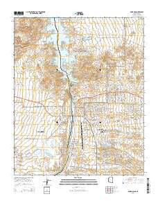 Davis Dam Arizona Current topographic map, 1:24000 scale, 7.5 X 7.5 Minute, Year 2014