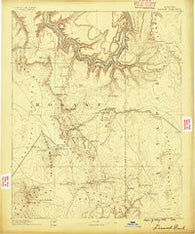 Diamond Creek Arizona Historical topographic map, 1:250000 scale, 1 X 1 Degree, Year 1886