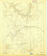 Diamond Creek Arizona Historical topographic map, 1:250000 scale, 1 X 1 Degree, Year 1892