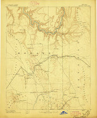 Diamond Creek Arizona Historical topographic map, 1:250000 scale, 1 X 1 Degree, Year 1892