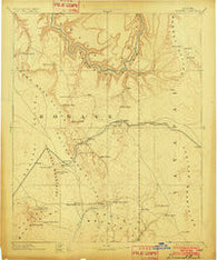 Diamond Creek Arizona Historical topographic map, 1:250000 scale, 1 X 1 Degree, Year 1892