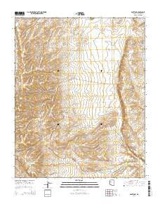 Dike Tank Arizona Current topographic map, 1:24000 scale, 7.5 X 7.5 Minute, Year 2014