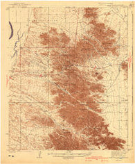 Dome Rock Mts. Arizona Historical topographic map, 1:62500 scale, 15 X 15 Minute, Year 1940