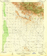 Dos Cabezas Arizona Historical topographic map, 1:62500 scale, 15 X 15 Minute, Year 1943