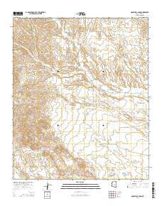 Dourine Canyon Arizona Current topographic map, 1:24000 scale, 7.5 X 7.5 Minute, Year 2014