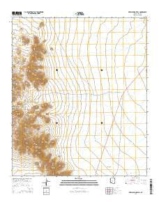 Drew Spring Well Arizona Current topographic map, 1:24000 scale, 7.5 X 7.5 Minute, Year 2014