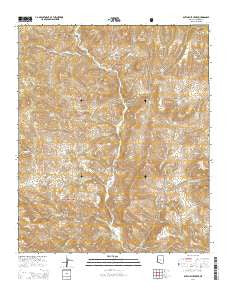 Dutch Blue Creek Arizona Current topographic map, 1:24000 scale, 7.5 X 7.5 Minute, Year 2014