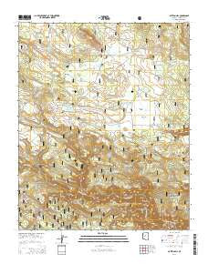Dutton Hill Arizona Current topographic map, 1:24000 scale, 7.5 X 7.5 Minute, Year 2014