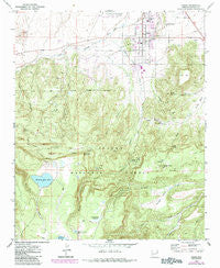 Eagar Arizona Historical topographic map, 1:24000 scale, 7.5 X 7.5 Minute, Year 1969
