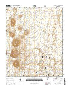 East of S P Mountain Arizona Current topographic map, 1:24000 scale, 7.5 X 7.5 Minute, Year 2014