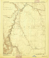 Echo Cliffs Arizona Historical topographic map, 1:250000 scale, 1 X 1 Degree, Year 1886