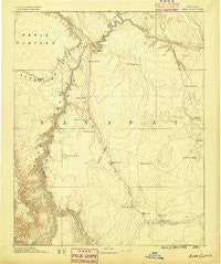 Echo Cliffs Arizona Historical topographic map, 1:250000 scale, 1 X 1 Degree, Year 1886