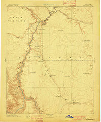 Echo Cliffs Arizona Historical topographic map, 1:250000 scale, 1 X 1 Degree, Year 1891
