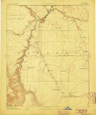 Echo Cliffs Arizona Historical topographic map, 1:250000 scale, 1 X 1 Degree, Year 1891