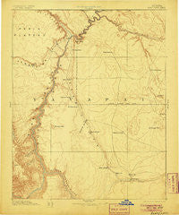 Echo Cliffs Arizona Historical topographic map, 1:250000 scale, 1 X 1 Degree, Year 1891