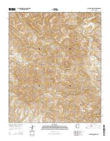 Elevator Mountain Arizona Current topographic map, 1:24000 scale, 7.5 X 7.5 Minute, Year 2014