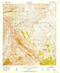 Elgin Arizona Historical topographic map, 1:62500 scale, 15 X 15 Minute, Year 1947