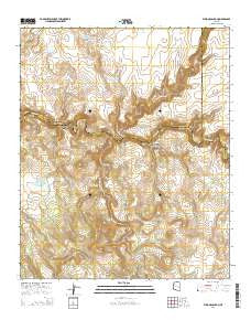 Elwood Canyon Arizona Current topographic map, 1:24000 scale, 7.5 X 7.5 Minute, Year 2014