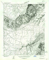 Emmett Wash NE Arizona Historical topographic map, 1:24000 scale, 7.5 X 7.5 Minute, Year 1954